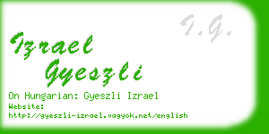 izrael gyeszli business card